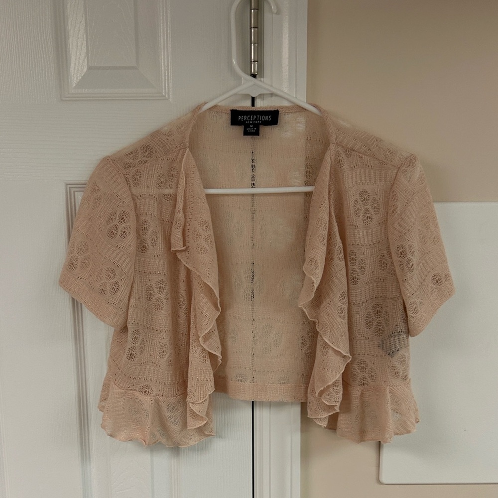 Perceptions New York Cropped Sweater Cardigan
